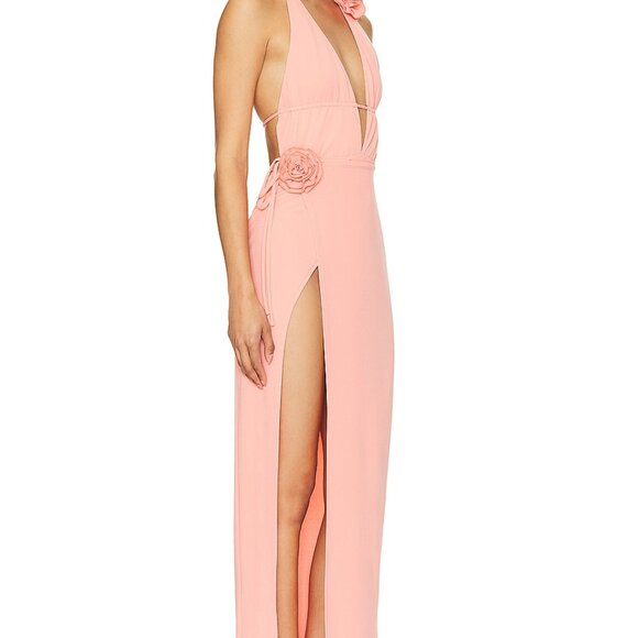 Elegant Pink Halter Dress - Picture 4 of 5